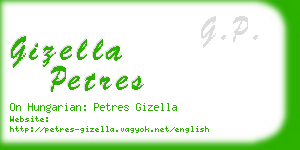 gizella petres business card